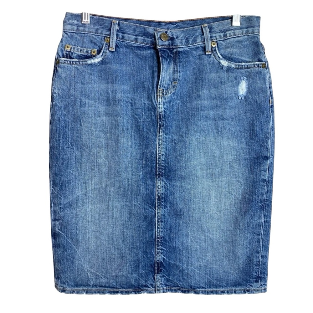 Vtg J Crew Denim Jean Skirt